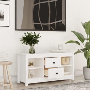 vidaXL Tv-bänk vit 103x36,5x52 cm massiv furu - Bild 6