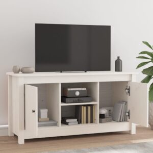 vidaXL Tv-bänk vit 103x36,5x52 cm massiv furu - Bild 6