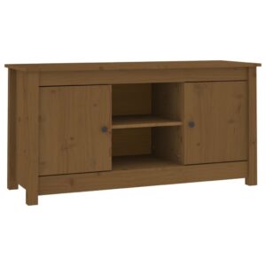 vidaXL Tv-bänk honungsbrun 103x36,5x52 cm massiv furu - Bild 2