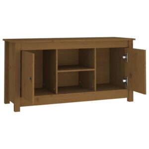 vidaXL Tv-bänk honungsbrun 103x36,5x52 cm massiv furu - Bild 4