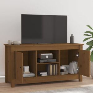 vidaXL Tv-bänk honungsbrun 103x36,5x52 cm massiv furu - Bild 6