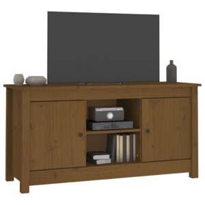 vidaXL Tv-bänk honungsbrun 103x36,5x52 cm massiv furu - Bild 7