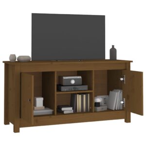 vidaXL Tv-bänk honungsbrun 103x36,5x52 cm massiv furu - Bild 8