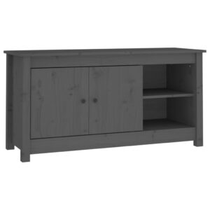 vidaXL Tv-bänk grå 103x36,5x52 cm massiv furu - Bild 2