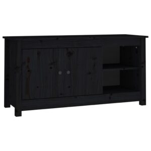 vidaXL Tv-bänk svart 103x36,5x52 cm massiv furu - Bild 2