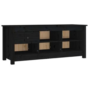 vidaXL Skoskåp svart 110x38x45,5 cm massiv furu - Bild 2