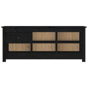 vidaXL Skoskåp svart 110x38x45,5 cm massiv furu - Bild 3