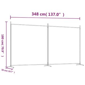 vidaXL Rumsavdelare 2 paneler antracit 348x180 cm tyg - Bild 8