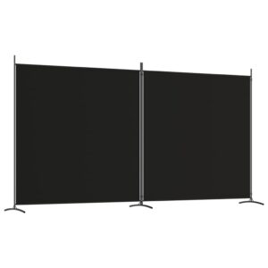 vidaXL Rumsavdelare 2 paneler 348x180 cm svart tyg - Bild 2