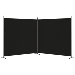 vidaXL Rumsavdelare 2 paneler 348x180 cm svart tyg - Bild 4