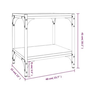 vidaXL Tv-bänk svart 40x33x41 cm Konstruerat trä och stål - Bild 9