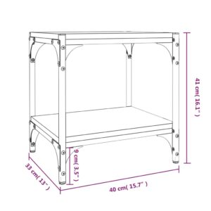 vidaXL Tv-bänk sonoma-ek 40x33x41 cm konstruerat trä och stål - Bild 9