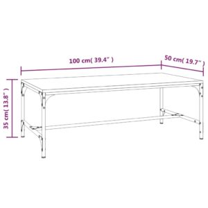 vidaXL Soffbord sonoma-ek 100x50x35 cm konstruerat trä - Bild 8