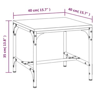 vidaXL Sidobord 2 st brun ek 40x40x35 cm konstruerat trä - Bild 10