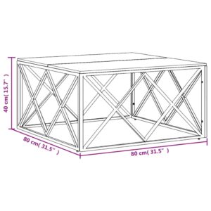 vidaXL Soffbord rostfritt stål och massivt återvunnet trä - Bild 6