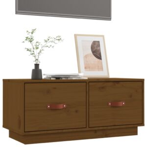 vidaXL Tv-bänk honungsbrun 80x34x35 cm massiv furu - Bild 4