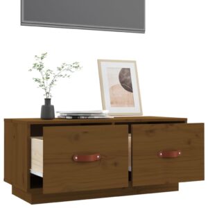 vidaXL Tv-bänk honungsbrun 80x34x35 cm massiv furu - Bild 5