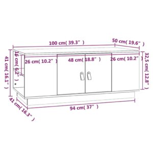 vidaXL Soffbord grå 100x50x41 cm massiv furu - Bild 10