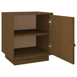 vidaXL Sängbord honungsbrun 40x34x45 cm massiv furu - Bild 7