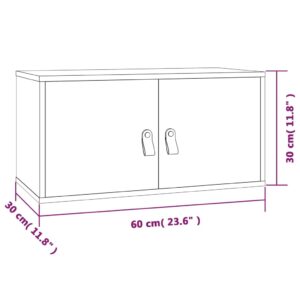 vidaXL Väggskåp vit 60x30x30 cm massiv furu - Bild 11