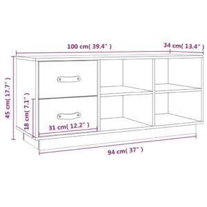 vidaXL Skobänk 100x34x45 cm massiv furu - Bild 11