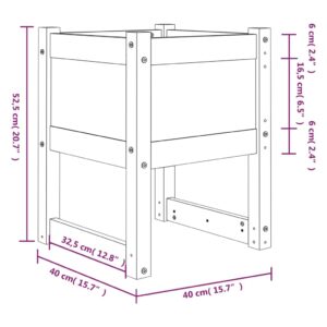 vidaXL Skrivbord honungsbrun 40x40x52,5 cm massiv furu - Bild 7