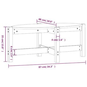 vidaXL Soffbord grå 87x48x35 cm massiv furu - Bild 8