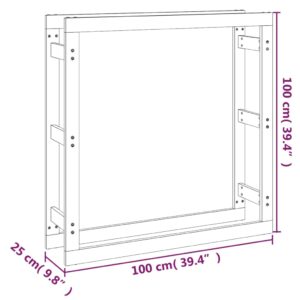 vidaXL Vedställ vit 100x25x100 cm massiv furu - Bild 8