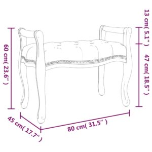 vidaXL Bänk blå 80x45x60 cm sammet - Bild 7