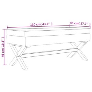 vidaXL Förvaringspall 110x45x49 cm tyg - Bild 7