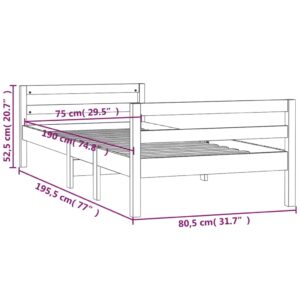 vidaXL Dagbädd honungsbrun 75x190 cm massiv furu - Bild 8