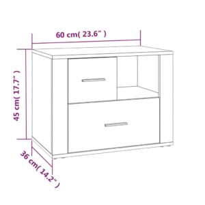 vidaXL Sängbord svart 60x36x45 cm konstruerat trä - Bild 11