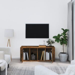 vidaXL Tv-bänk rökfärgad ek 100x35x40 cm konstruerat trä - Bild 3