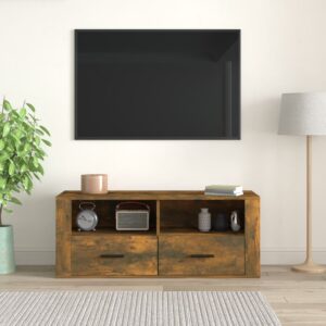 vidaXL Tv-bänk rökfärgad ek 100x35x40 cm konstruerat trä - Bild 3