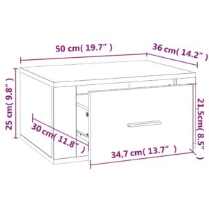 vidaXL Väggmonterade sängbord 2 st vit högglans 50x36x25cm - Bild 11