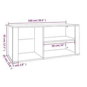 vidaXL Skoskåp svart 100x35x45cm konstruerat trä - Bild 8