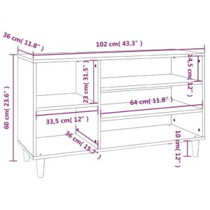 vidaXL Skoskåp vit högglans 102x36x60 cm konstruerat trä - Bild 8