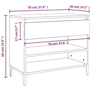 vidaXL Skoskåp betonggrå 70x36x60 cm konstruerat trä - Bild 10