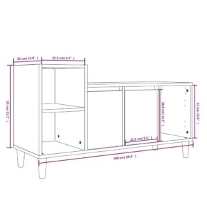 vidaXL Tv-bänk vit 100x35x55 cm konstruerat trä - Bild 9