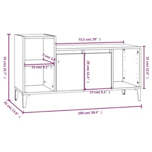 vidaXL Tv-bänk betonggrå 100x35x55 cm konstruerat trä - Bild 10