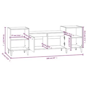 vidaXL Tv-bänk sonoma-ek 160x35x55 cm konstruerat trä - Bild 9