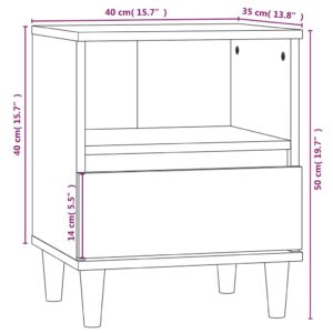 vidaXL Sängbord 2 st vit högglans 40x35x50 cm - Bild 11