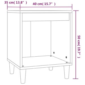 vidaXL Sängbord svart 40x35x50 cm konstruerat trä - Bild 8