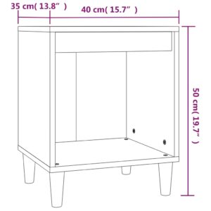 vidaXL Sängbord 2 st Rökfärgad ek 40x35x50 cm - Bild 9