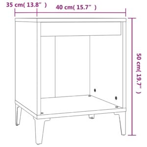 vidaXL Sängbord svart 40x35x50 cm - Bild 8