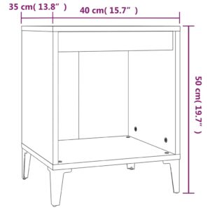 vidaXL Sängbord 2 st svart 40x35x50 cm - Bild 9