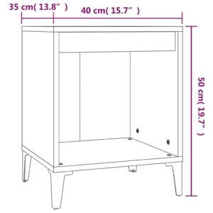 vidaXL Sängbord 2 st betonggrå 40x35x50 cm - Bild 9