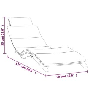 vidaXL Solsängar med dynor 2 st massiv teak - Bild 11