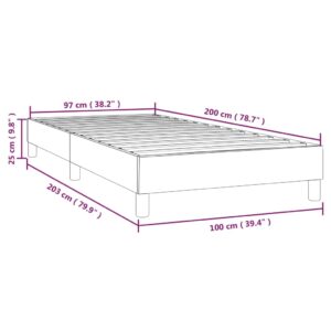 vidaXL Ramsäng ljusgrå 100x200 cm tyg - Bild 9