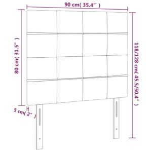 vidaXL Huvudgavlar 2 st ljusgrå 90x5x78/88 cm tyg - Bild 8